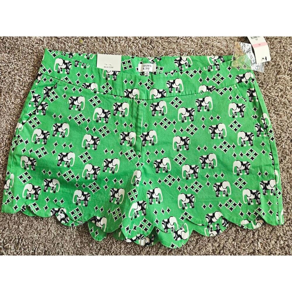 Nwt Crown & Ivy Scalloped Shorts - Size 10  #467